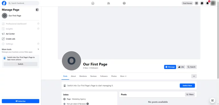 Facebook page